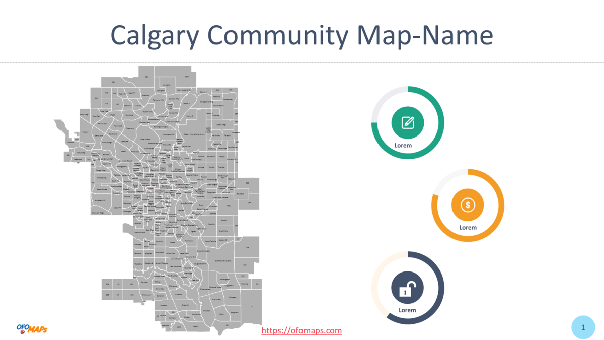 Calgary Community Map of 306 communities