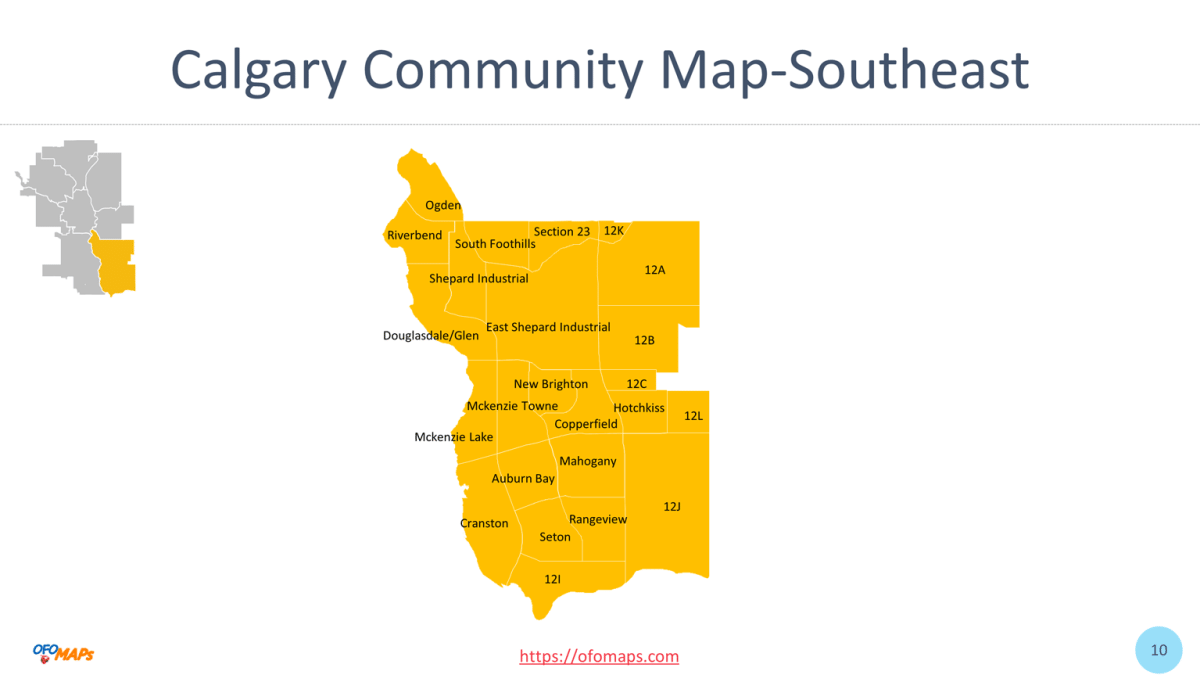 Calgary Community Map of 306 communities
